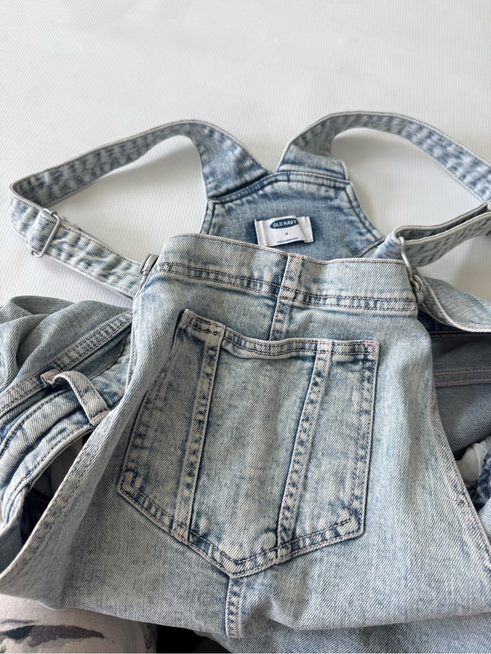 Old Navy Light Blue Denim Overalls Jumpsuit Size 16 - Picture 8 of 9
